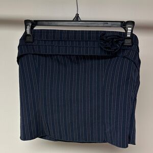 Motel Rocks Navy Pinstripe Tube Top